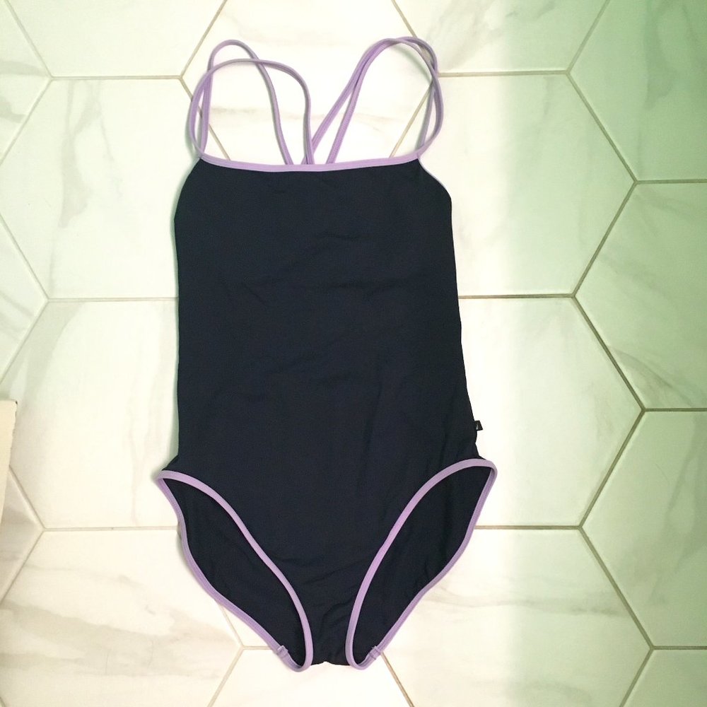 Nautica Strappy Black One Piece Swimsuit - Picture 1 of 7
